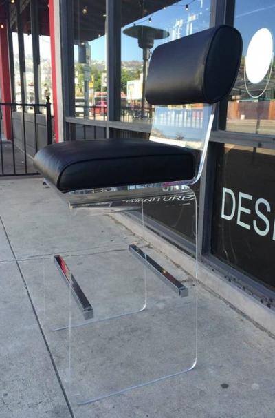 Charles Hollis Jones Set of Four Waterfall Bar Stools by Charles Hollis Jones