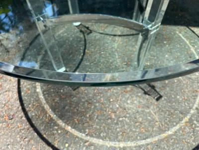 Charles Hollis Jones Stylish Charles Hollis Jones Lucite Chrome Coffee table Mid Century Modern