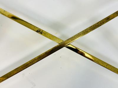 Charles Hollis Jones Treillage Coffee Table in Lucite and Brass by Charles Hollis Jones USA 1968