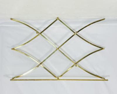 Charles Hollis Jones Treillage Wall Shelving in Solid Brass by Charles Hollis Jones USA 1970s