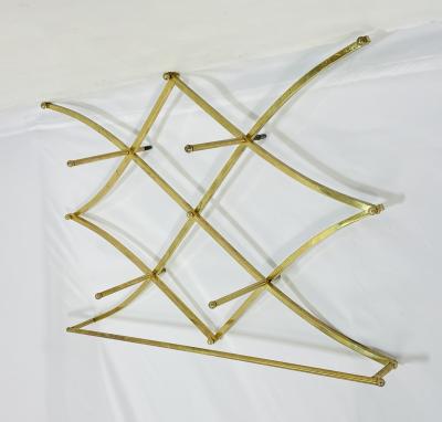 Charles Hollis Jones Treillage Wall Shelving in Solid Brass by Charles Hollis Jones USA 1970s