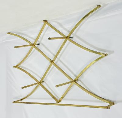 Charles Hollis Jones Treillage Wall Shelving in Solid Brass by Charles Hollis Jones USA 1970s