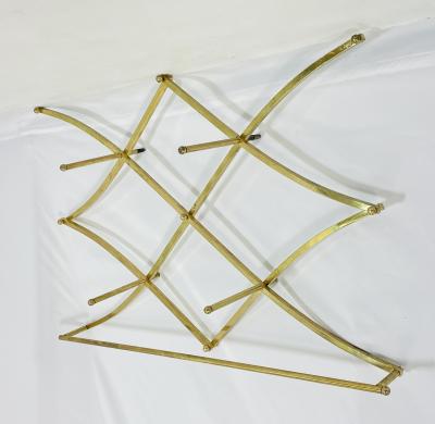 Charles Hollis Jones Treillage Wall Shelving in Solid Brass by Charles Hollis Jones USA 1970s