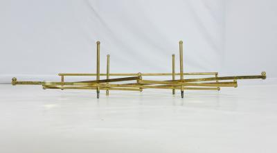 Charles Hollis Jones Treillage Wall Shelving in Solid Brass by Charles Hollis Jones USA 1970s