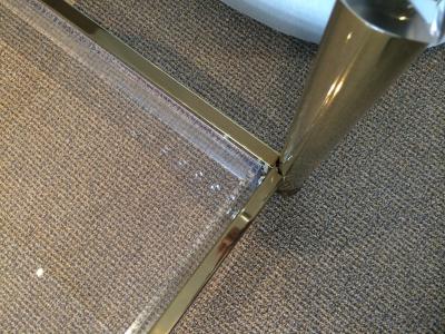 Charles Hollis Jones Twisted Lucite Brass King Size Bed by Charles Hollis jones