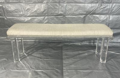 Charles Hollis Jones Vintage Lucite Bench 1970s American Design in the Style of Charles Hollis Jones