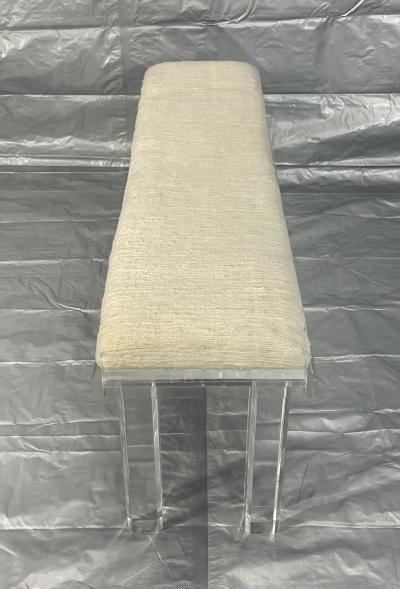 Charles Hollis Jones Vintage Lucite Bench 1970s American Design in the Style of Charles Hollis Jones