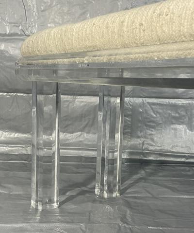 Charles Hollis Jones Vintage Lucite Bench 1970s American Design in the Style of Charles Hollis Jones