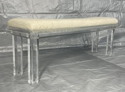 Charles Hollis Jones Vintage Lucite Bench 1970s American Design in the Style of Charles Hollis Jones