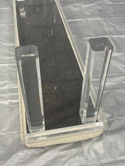 Charles Hollis Jones Vintage Lucite Bench 1970s American Design in the Style of Charles Hollis Jones