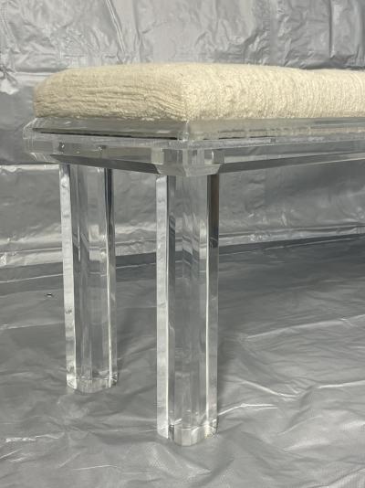 Charles Hollis Jones Vintage Lucite Bench 1970s American Design in the Style of Charles Hollis Jones