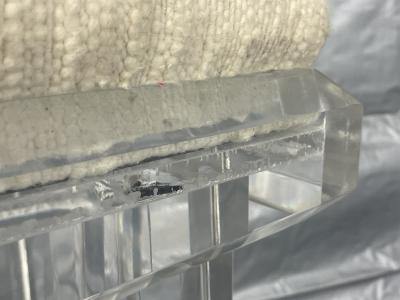 Charles Hollis Jones Vintage Lucite Bench 1970s American Design in the Style of Charles Hollis Jones