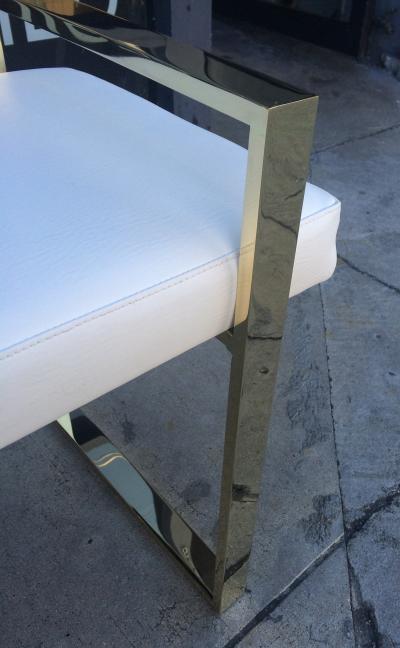 Charles Hollis Jones Vintage Pair of Solid Brass Benches by Charles Hollis Jones Box Collection