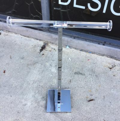 Charles Hollis Jones Vintage Towel or Jewelry Holder in Lucite and Nickel by Charles Hollis Jones