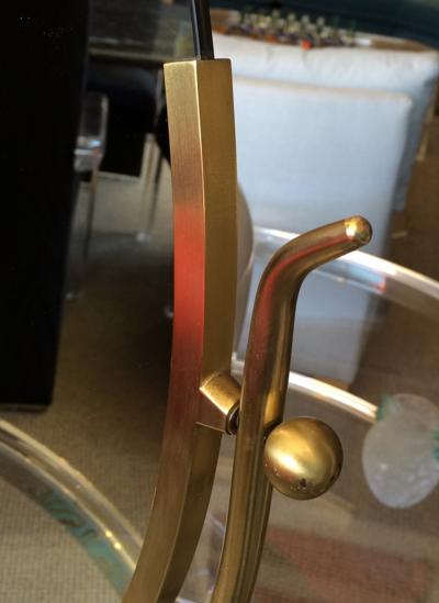 Charles Hollis Jones Wishbone Dressing Mirror in Brass by Charles Hollis Jones Signed