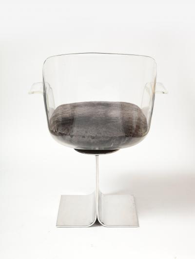 Charles Hollis Lucite and Chrome Desk Chair by Charles Hollis United States c 1970