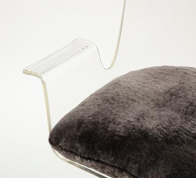 Charles Hollis Lucite and Chrome Desk Chair by Charles Hollis United States c 1970