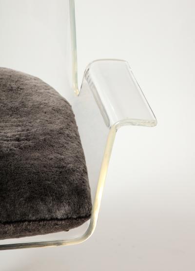 Charles Hollis Lucite and Chrome Desk Chair by Charles Hollis United States c 1970