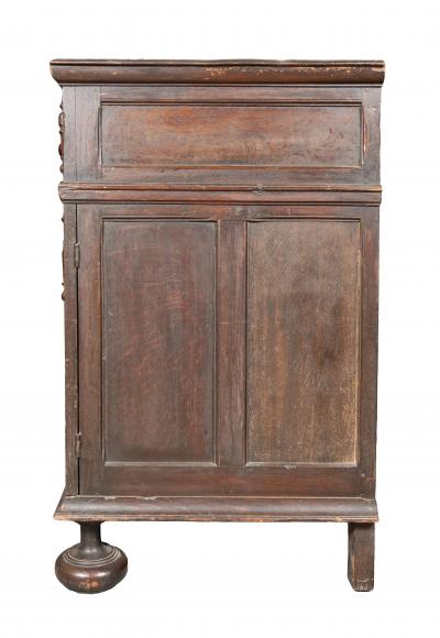 Charles I Oak And Mother Of Pearl Inlaid Cabinet