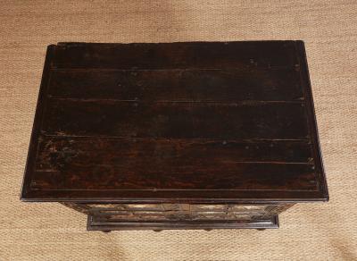 Charles II Inlaid Oak Chest on Frame