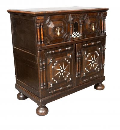 Charles II Oak And Bone Inlaid Chest