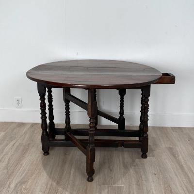 Charles II Oak Drop Leaf Table England 17th Century