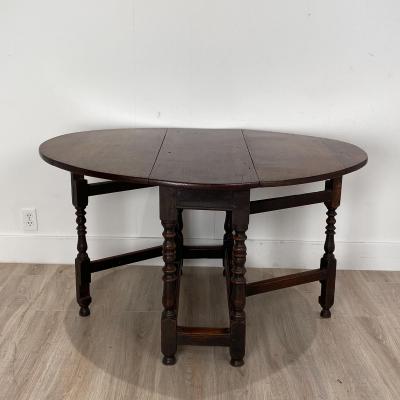 Charles II Oak Drop Leaf Table England 17th Century