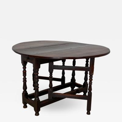 Charles II Oak Drop Leaf Table England 17th Century