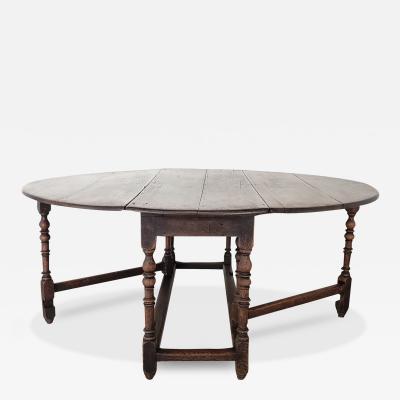 Charles II Oval Gate Leg Table in Oak England circa 1680