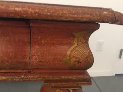 Charles II red japanned center table circa 1680 