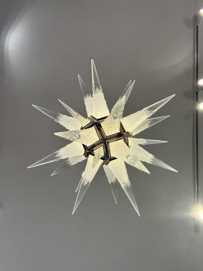 Charles J Weinstein Czech Art Deco Starburst Chandelier Circa 1930 Distributed by C J Weinstein