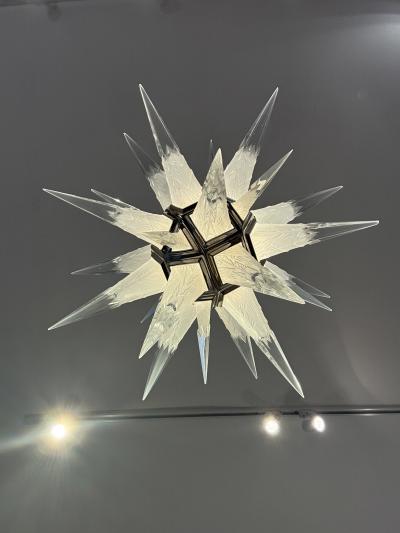 Charles J Weinstein Czech Art Deco Starburst Chandelier Circa 1930 Distributed by C J Weinstein