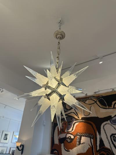 Charles J Weinstein Czech Art Deco Starburst Chandelier Circa 1930 Distributed by C J Weinstein