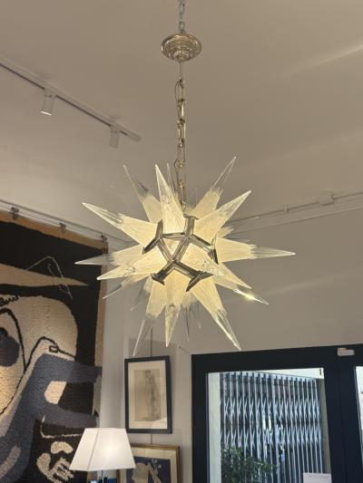 Charles J Weinstein Czech Art Deco Starburst Chandelier Circa 1930 Distributed by C J Weinstein