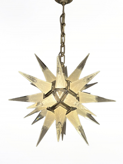 Charles J Weinstein Czech Art Deco Starburst Chandelier Circa 1930 Distributed by C J Weinstein