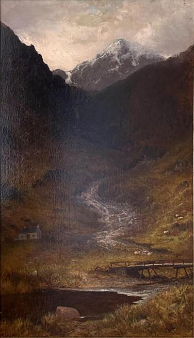 Charles James Parry Antique British Landscape Oil Painting by Charles James Parry