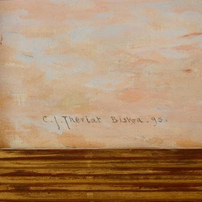 Charles James Theriat Travellers in the Desert A large Orientalist painting by C J Theriat