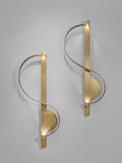 Charles Kalpakian Pair of Cl De Sol Sconces