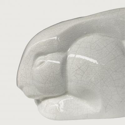 Charles Lemanceau Charles Lemanceau 1905 1980 Art Deco Ceramic reclining Rabbit