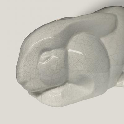 Charles Lemanceau Charles Lemanceau 1905 1980 Art Deco Ceramic reclining Rabbit
