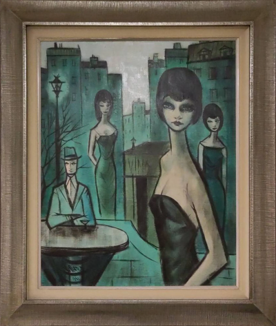 Charles Levier Cafe Scene in Paris