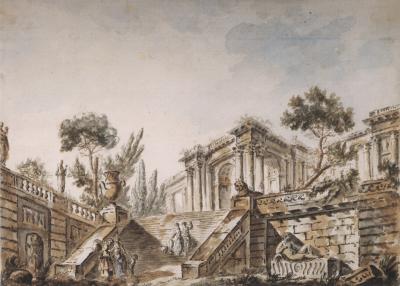 Charles Louis Clerisseau View of Classical Buildings
