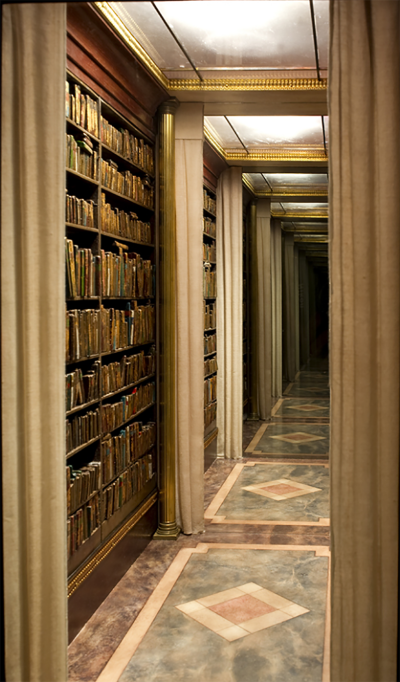Charles Matton Book lined corridor 2000
