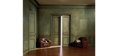 Charles Matton Green Living Room with Two Club Chairs 1986