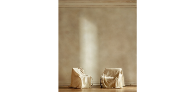 Charles Matton Two Chromed Armchairs Under a White Cloth 1989