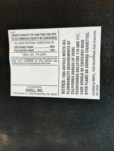Charles Pfister Charles Pfister for Knoll Cream Leather Lounge Chair Labeled American 1980s