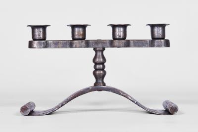 Charles Piguet A Pair of Wrought Iron Candlesticks by Charles Piguet