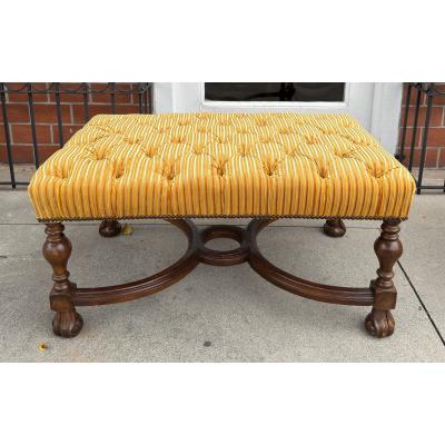 Charles Pollock Charles Pollock for William Switzer Carolean Tufted Walnut Bench