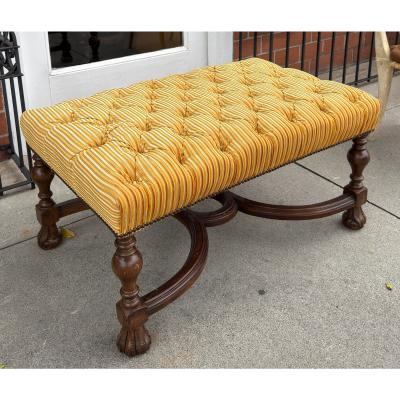 Charles Pollock Charles Pollock for William Switzer Carolean Tufted Walnut Bench