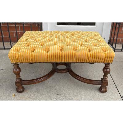 Charles Pollock Charles Pollock for William Switzer Carolean Tufted Walnut Bench